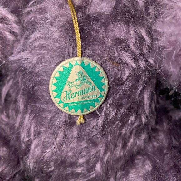 Hermann Queen Mum 168/500 Purple Mohair Bear. Limited Edition. 100th Birthday. - Picture 8 of 11